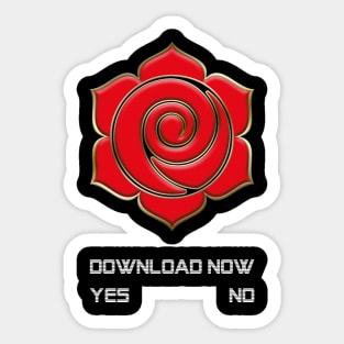 Red Rose Sticker